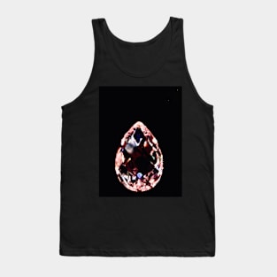 Rose gold Crystal drop Tank Top